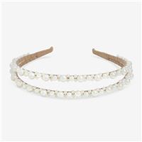Jon Richard Pearl Double Row Headband