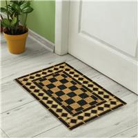 Mighty Mats Chequerboard Black Doormat - 40x60cm