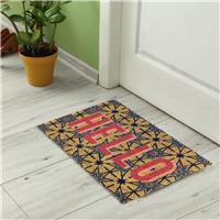 Mighty Mats Hello Tile Cut Pile Doormat - 40x60cm