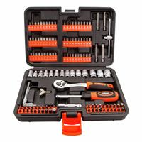 Rolson 130 Piece 1/4 Inch Dr. Ratchet, Socket and Bit Set