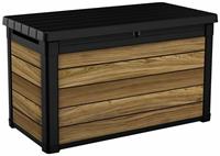 Keter 380L Signature Oakwood Effect Garden Storage Box-Brown
