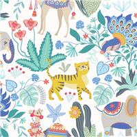 Ohpopsi Samba Safari Cornflower Wallpaper