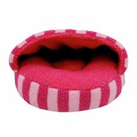 Rosewood Striped Cosy 40cm Cat Cave - Pink