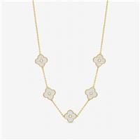Jon Richard Gold Plated Mother of Pearl Clover Necklace