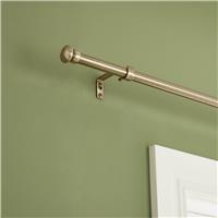 Argos Home Extendable Metal Cap Antique Brass Curtain Pole - 120 -210cm