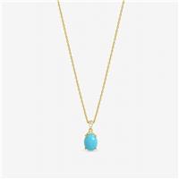 Jon Richard Gold Plated Turquoise Stone Pendant