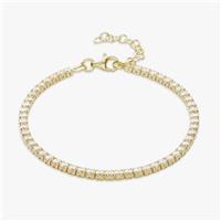 Revere 9ct Gold Plated Sterling Silver Tennis Bracelet