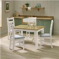 Argos Home Ashwell 4-6 Seat Extending Cream Table & 4 Chairs