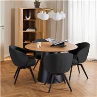 Furniture To Go Soli Black Dining Table & 4 Black Chairs
