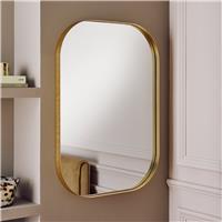 Argos Home Gold Deep Aluminium Rounded Square Wall Mirror - 50x70cm