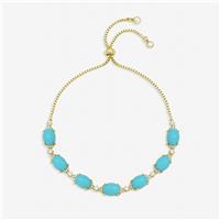 Jon Richard Gold Plated Turquoise Stone Bracelet