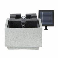 Streetwize Garden Square Raised Solar Water Fountain - Grey