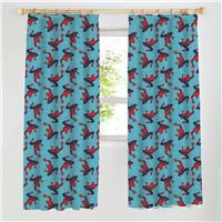 Marvel Spider Man Kids Pencil Pleat Curtains - Blue - 168x183cm