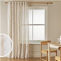 Argos Home Stripe Tab Top Sheer Voile Curtain - Neutral - 145x229cm
