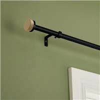 Argos Home Extendable Metal Stud Matte Black Curtain Pole - 110 - 300cm