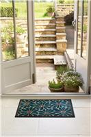 My Mat Boho Floral Blue Doormat - 50x75cm