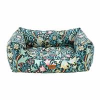 Morris & Co Golden Lily Print Square Bed - Medium