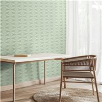 Hoopla Walls Sunray Diamond Mint Green Wallpaper