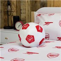 Arsenal FC Football Shaped Cushion White - 25cm