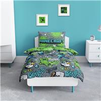 Minecraft Kids Grey Bedding Set - Double