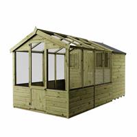 Mercia Shiplap Clear Window Combi Greenhouse - 12 x 6ft