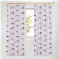 Disney Stitch Printed Kids Pencil Pleat Curtains - Pink - 168x183cm