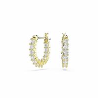 Swarovski Gold Tone Plated Matrix Vittore Hoop Earrings