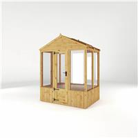 Mercia Shiplap Clear Window Woodsman Greenhouse - 4 x 6ft