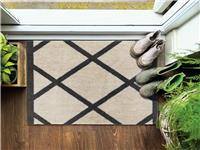My Mat Border Geo Short Pile Doormat - 50x75cm