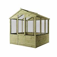 Mercia Shiplap Clear Window Wooden Greenhouse - 6 x 6ft