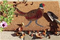 My Mat Printed Coir Pheasant Grey Doormat - 45x75cm