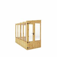 Mercia Shiplap Clear Window Lean To Greenhouse - 8 x 6ft
