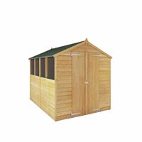 Mercia Overlap Clear Window Garden Shed - 8 x 6ft