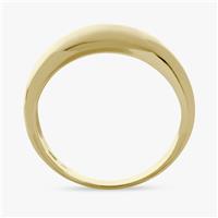 Revere Gold Plated Silver Plain Tapered Dome Ring - Large