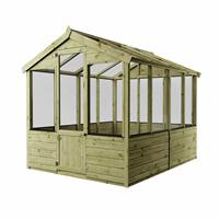 Mercia Shiplap Clear Window Greenhouse - 8 x 6ft
