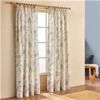 Habitat Botanical Pencil Pleat Curtains - Blue - 117x183cm