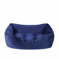 Rosewood Pet Velvet Square Bed Navy - Large
