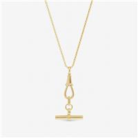 Jon Richard Gold Plated Pave T Bar Necklace