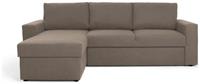 Argos Home Miller Fabric Left Hand Chaise Sofa Bed - Mocha