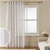 Argos Home Stripe Tab Top Sheer Voile Curtain - Grey - 140x137cm