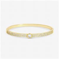 Jon Richard Gold Plated Crystal Pave Stone Bangle