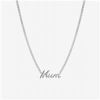 Inicio Silver Plated Mum Pendant Necklace