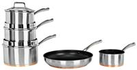 Argos Home 5 Piece Copper Based Pan Set