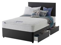 Silentnight Travis Small Double 4 Drawer Divan Bed- Charcoal