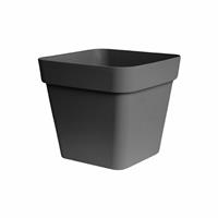 Ivyline 40cm Cleo Square Planter with Wheels Anthracite