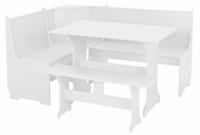 Argos Home Haversham Corner Dining Set & Bench - White