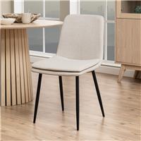 Furniture To Go Becca Pair Of Fabric Dining Chairs - Beige