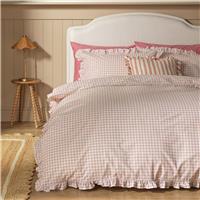 Argos Home Gingham Pink Bedding Set - King size