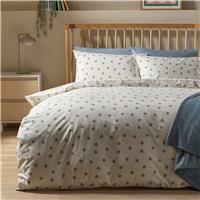 Argos Home Monochrome Spot Natural Bedding Set - Single