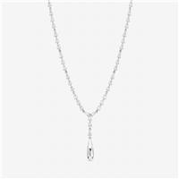 Jon Richard Rhodium Plated Pear Drop Y Necklace